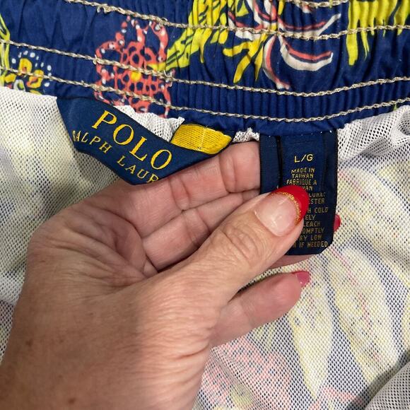 Polo Ralph Lauren large men’s floral hibiscus swim trunks shorts - Picture 5 of 10